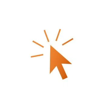 Flat Cursor line icon symbol vector Illustration Illustrazione stock