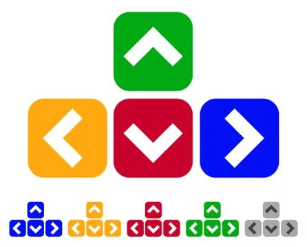 Flat cursor symbols Illustrazione stock
