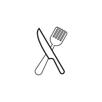 Flat Cutlery icon symbol vector Illustration Stock Illustration