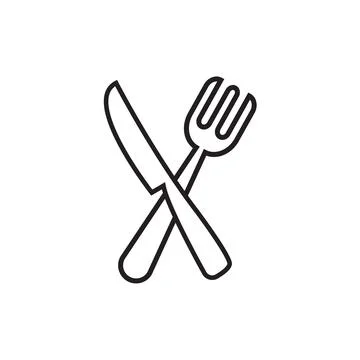 Flat Cutlery icon symbol vector Illustration Stock Illustration