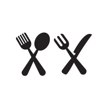 Flat Cutlery icon symbol vector Illustration Stock Illustration