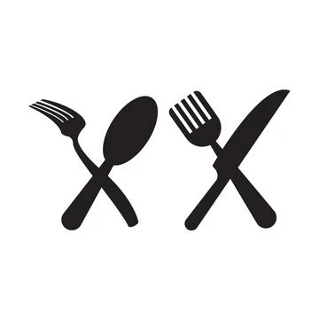 Flat Cutlery icon symbol vector Illustration Stock Illustration