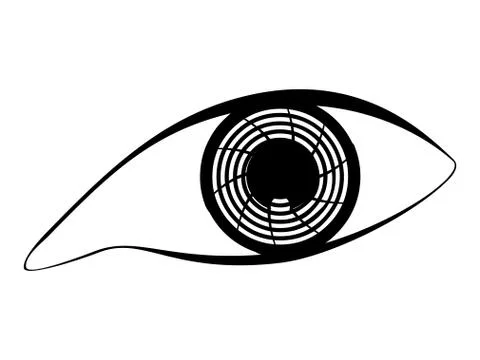 Flat cyborg eye Ilustração Stock