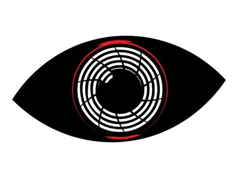 Flat cyborg eye Stock Illustration