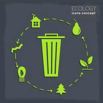 Flat cycle eco infographic background concept. Vector illustration design Stock Illustration