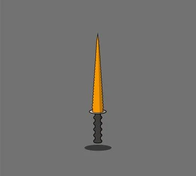 Flat dagger vector 스톡 일러스트