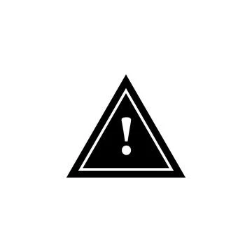 Flat Danger icon symbol vector Illustration. Stock Illustration