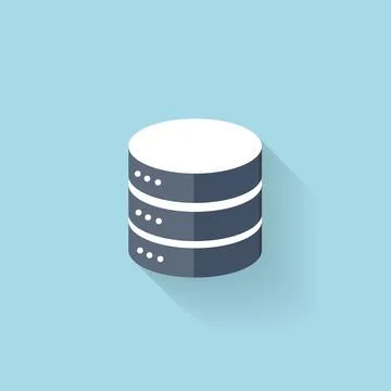 Flat data storage icon for web. Stock Illustration