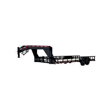 Flat Deck Trailer Stock Illustration