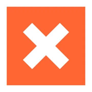 Flat delete icon square remove sign button Illustrazione stock