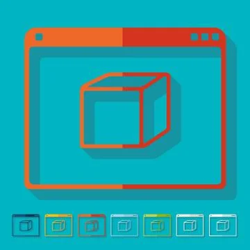 Flat design: 3D model Ilustración de archivo