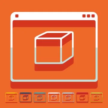 Flat design: 3D model Ilustración de archivo