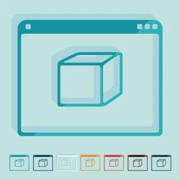 Flat design: 3D model Ilustración de archivo