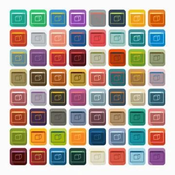 Flat design: 3D model Ilustración de archivo