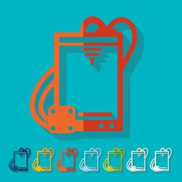 Flat design: 3D printer Illustrazione stock