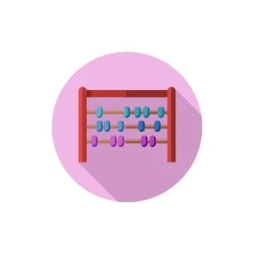 Flat design Abacus Stock Illustration