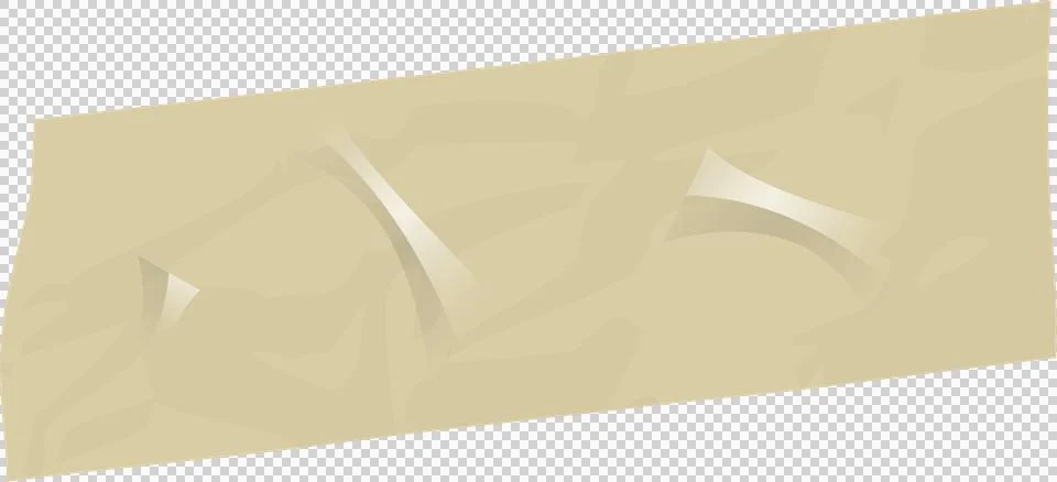 Flat design abstract beige quad shape is floating on transparent background Ilustração Stock