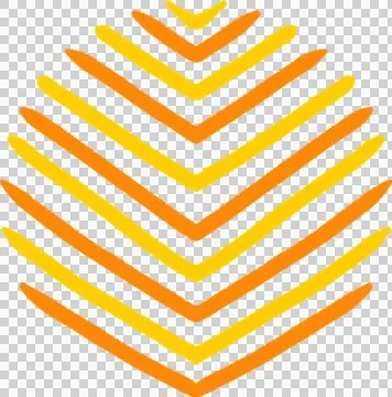 Flat design abstract chevron pattern is forming yellow-orange V stripes on Stock Illustration