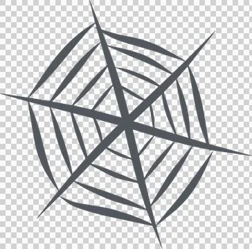 Flat design abstract geometric web is showing gray radial spokes and rings on 스톡 일러스트