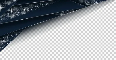 Flat design abstract graphic is floating on transparent bg with blue ribbons and Stock Illustration