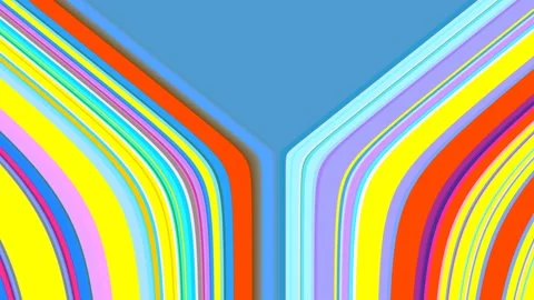 Flat design abstract motions, opening and rotated bright colors round shapes Stock Footage 125963679