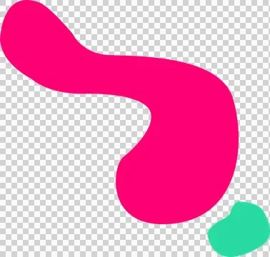Flat design abstract organic blobs are floating on transparent background, 库存插图