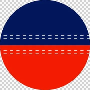 Flat design abstract two color circle is showing white dashed lines on イラスト素材