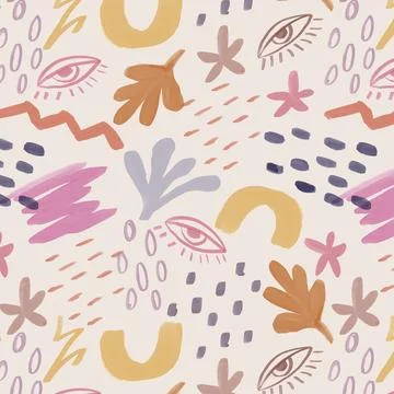 Flat design abstract watercolor pattern Illustrazione stock
