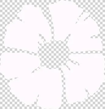 Flat design abstract white shape is radiating petal-like extensions on Illustrazione stock