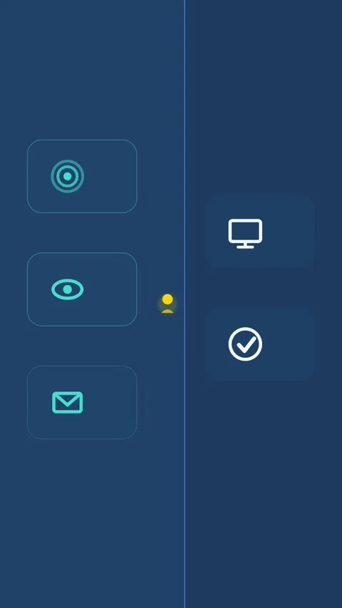 Flat design Account-based marketing journey animation - royal blue marketing Stock-Footage 342626440