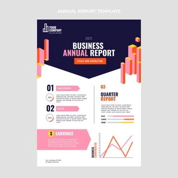 Flat design act geometric real estate annual report イラスト素材