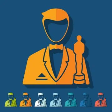 Flat design: actor Stock Illustration