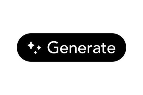 Flat Design AI Generate Black Button Vector Stockillustratie
