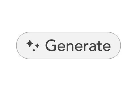 Flat Design AI Generate Button Vector Stockillustratie