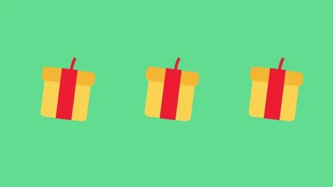 Flat design animated gifts. Loop animation. Stock Footage 99498121