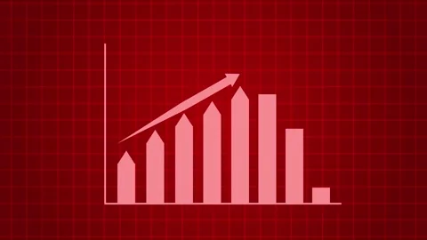Flat Design Animated Graph Chart for Business Finance Report Stock Footage 315763972
