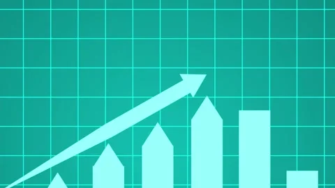 Flat Design Animated Graph Chart for Business Finance Report Video stock 315764056