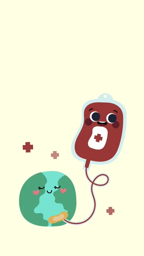 A flat design animation for Blood Donation Day Video stock 306459617