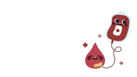 A flat design animation for Blood Donation Day Video stock 306459636