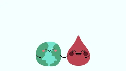 A flat design animation for Blood Donation Day Video stock 306459676
