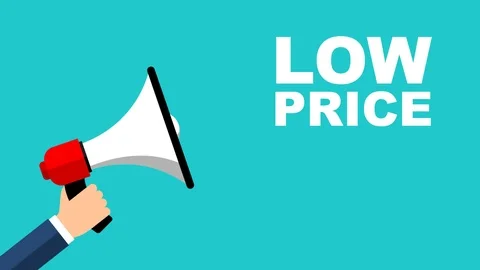 Flat design animation hand with megaphone with low price Stock Footage 102278037