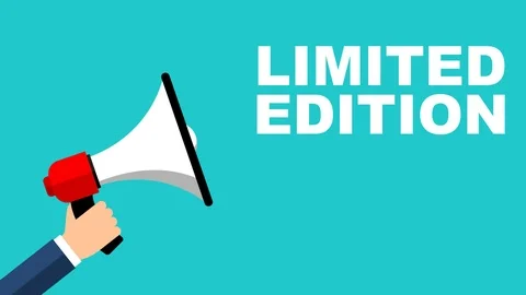 Flat design animation hand with megaphone with limited edition Stock Footage 102278164