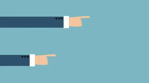 Flat design animation of a hands in a business suit pointing at something Stock Footage 70178841