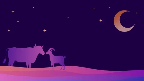 Flat design animation illustration for Eid and Ramadan. Stock Footage 302895181