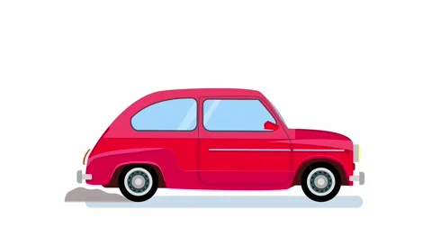 Flat design animation of a moving car. Stock Footage 138756235