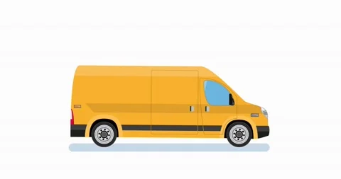 Flat design animation of a moving car. Stock Footage 140279906