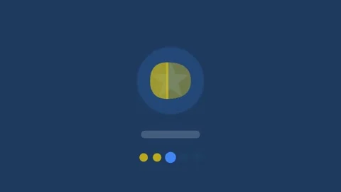 Flat design App feature adoption animation - royal blue marketing motion Vidéo 342627163
