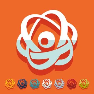 Flat design: atom Stock Illustration