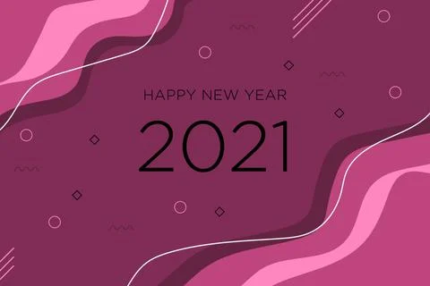 Flat design background new year 2021 Stock Illustration
