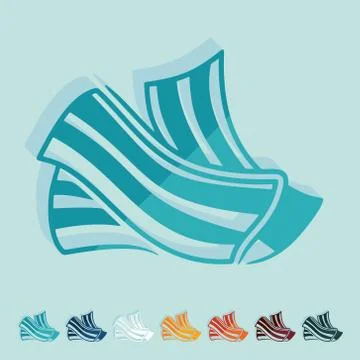 Flat design: bacon Illustrazione stock